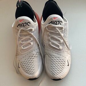 Nike Air Max 270 White with Black and Pink Accents